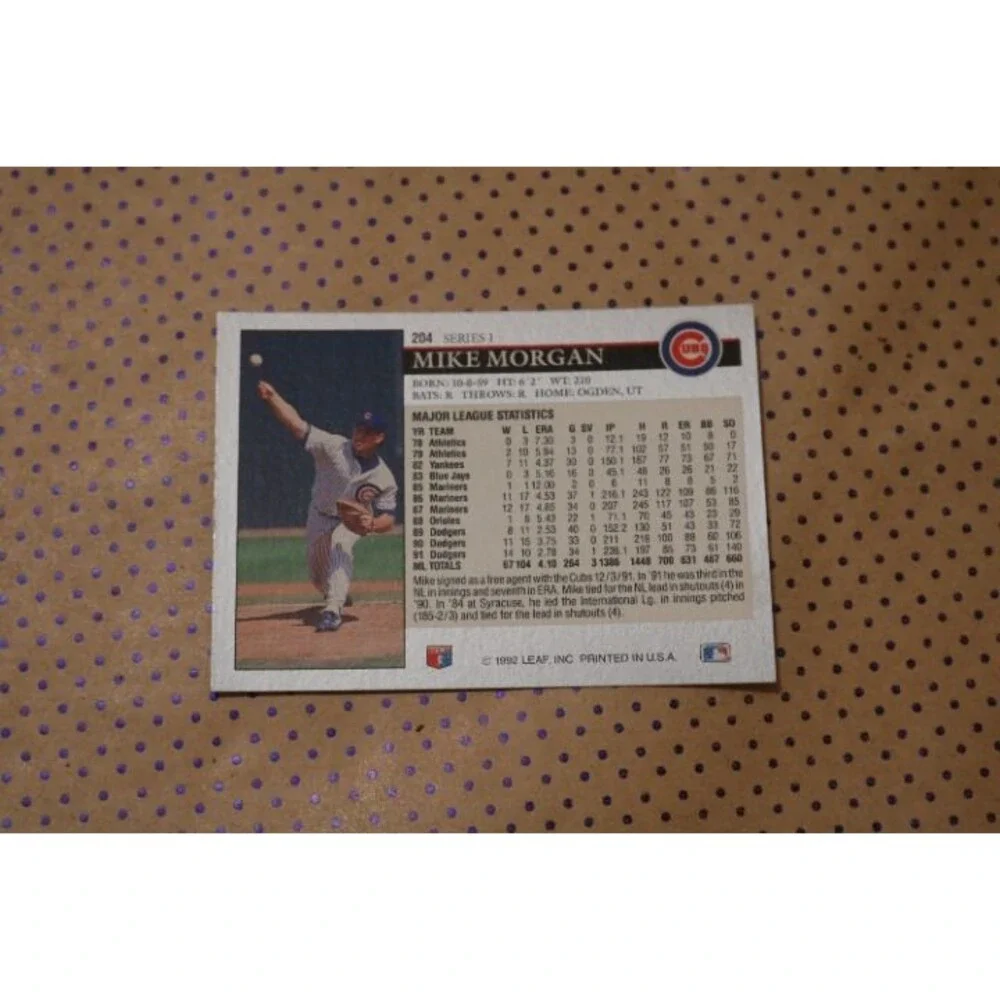 Mike Morgan #204 Baseball Card (1992)